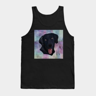 Dog Lover Custom Gifts, Black Lab Graphic Design Painted Abstract Art Labrador Dog Gift Tank Top